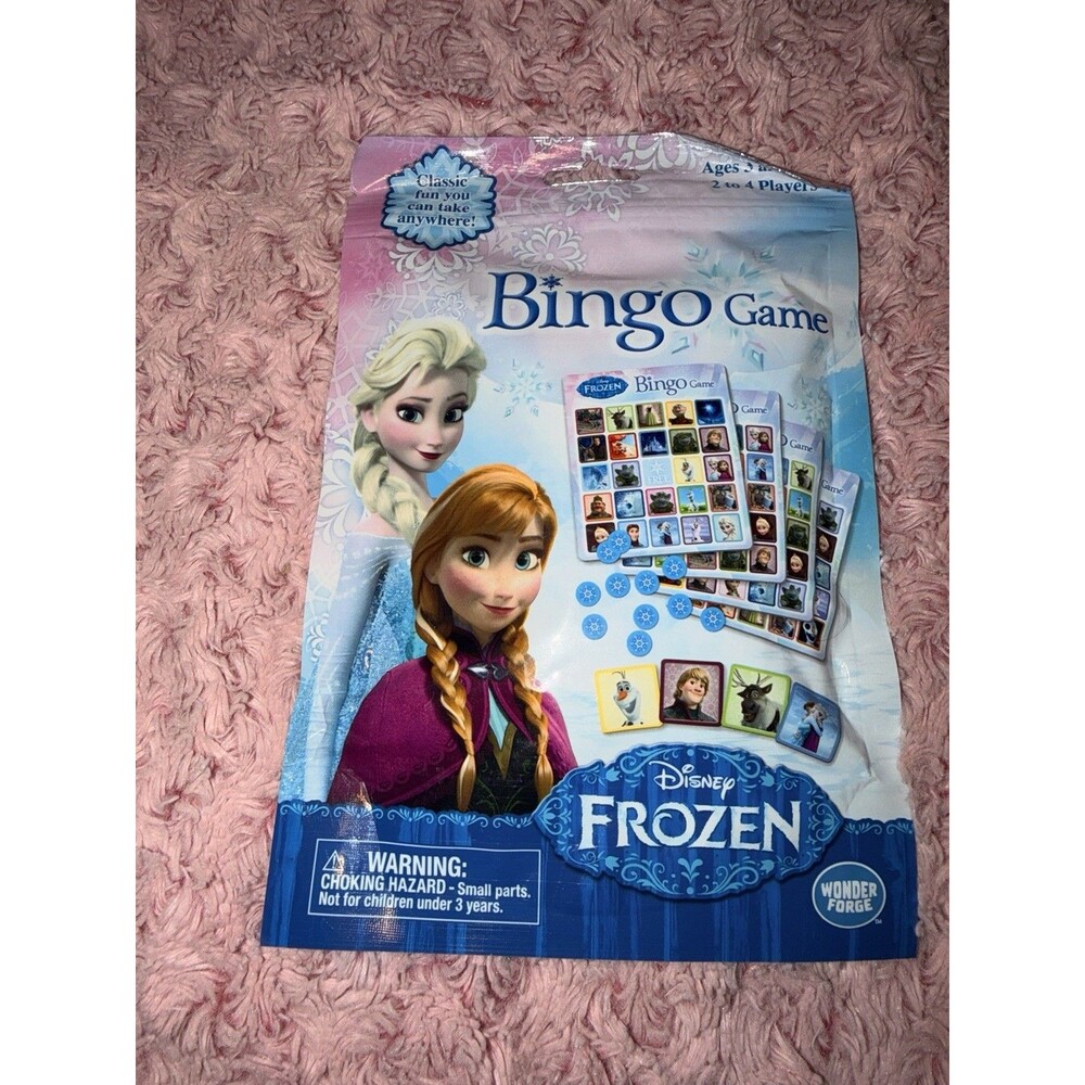 Disney Frozen Princess Travel Bingo Set Family Fun Anna Elsa Olaf Game